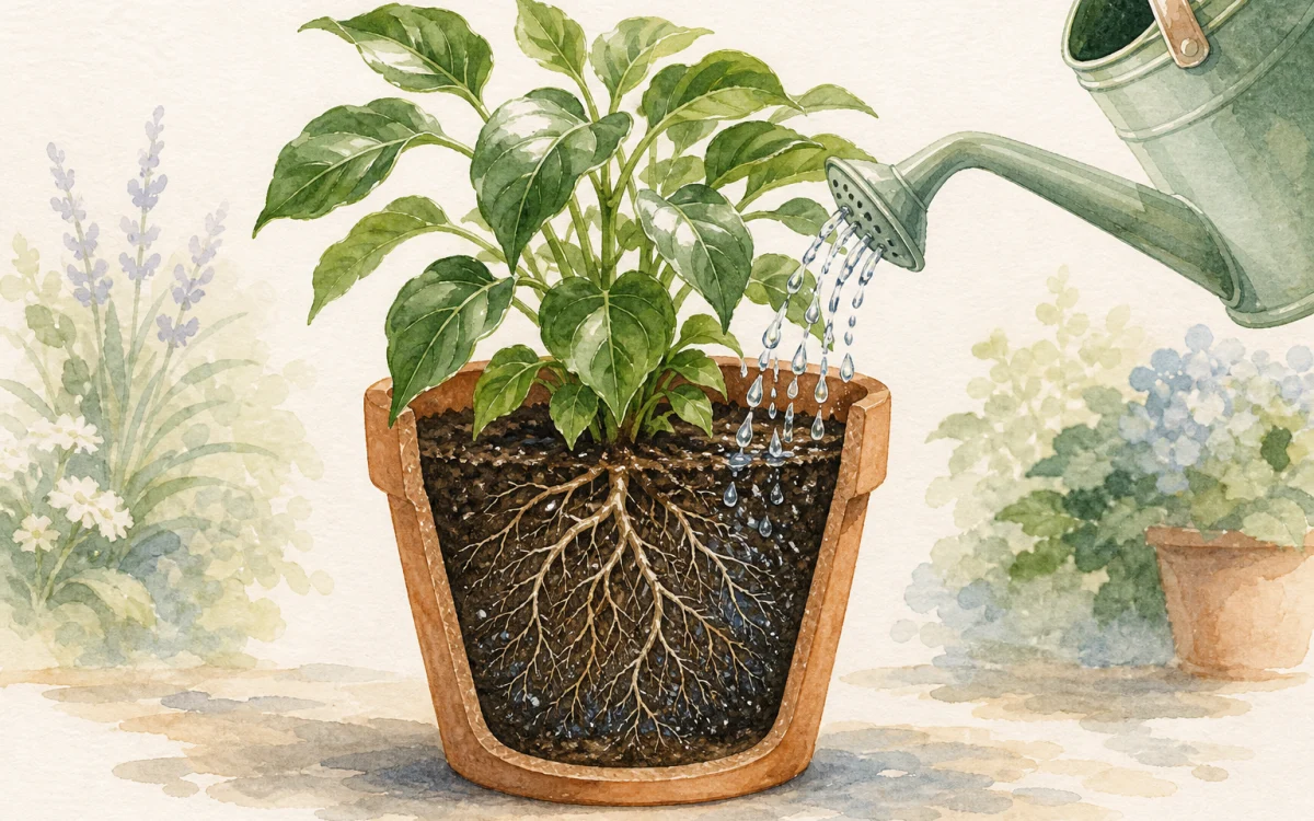 土壤看起來還很濕,為什麼植物卻已經需要澆水?